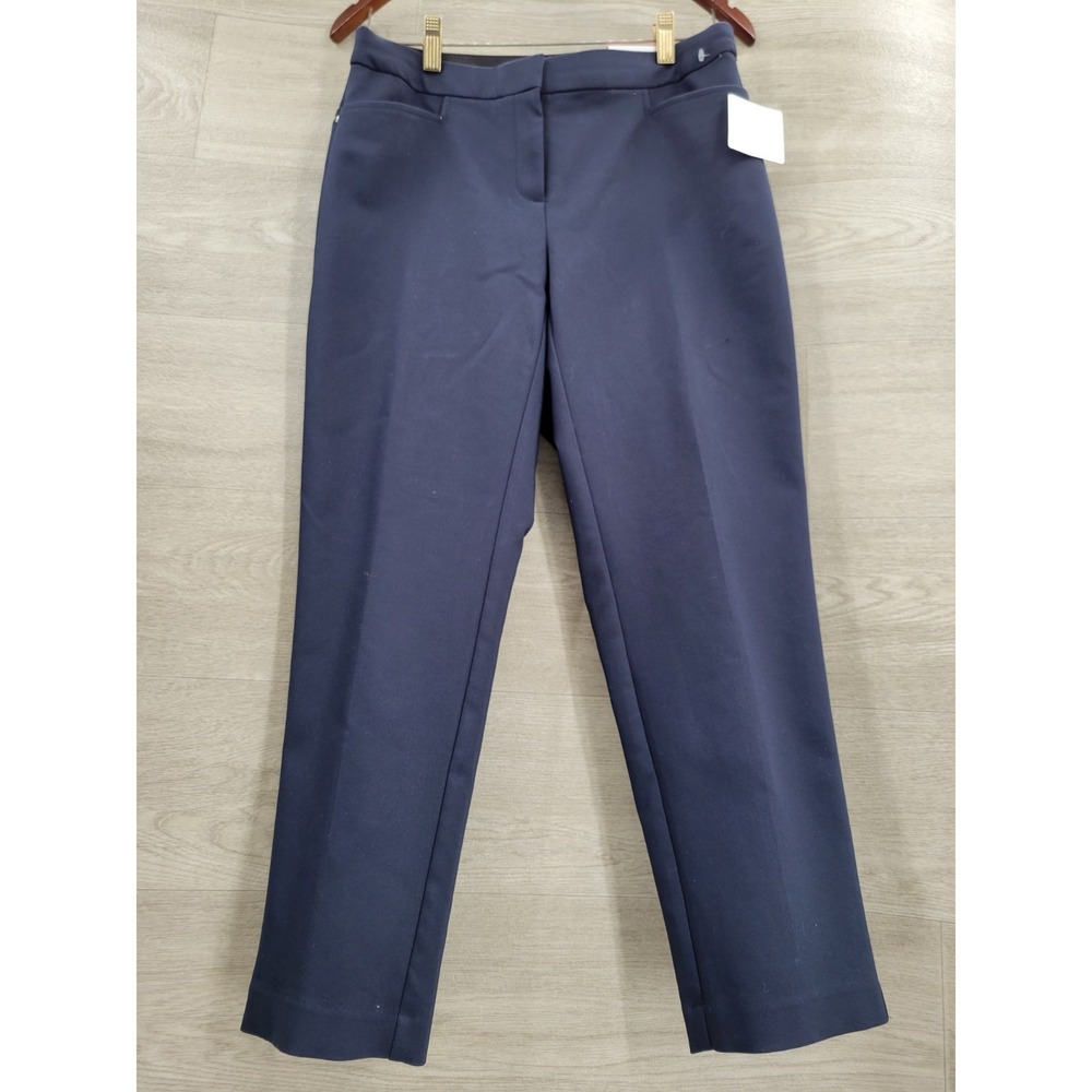 NWT Rafaella Curvy Pants Women's Size‎ 4P Navy Blue Ankle Office Career Trousers